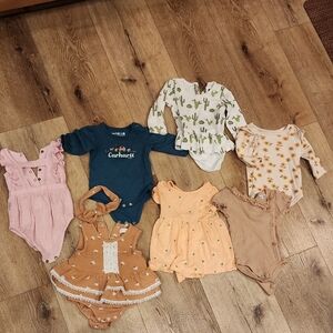 L'ovedbaby Kids Bodysuits in Pink, Blue, and Tan